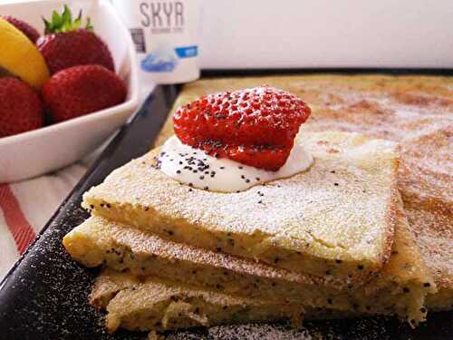 Sheet Pan Icelandic Skyr Yogurt and Poppy Seed Pancakes