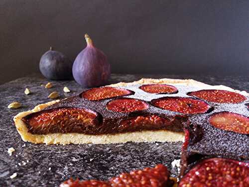 Rustic Fig and Chocolate Tart