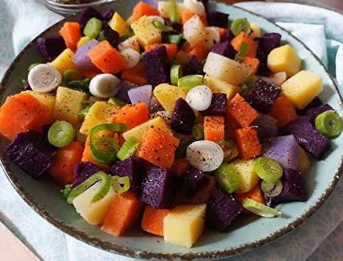 Rainbow Potato Salad ( no mayo )