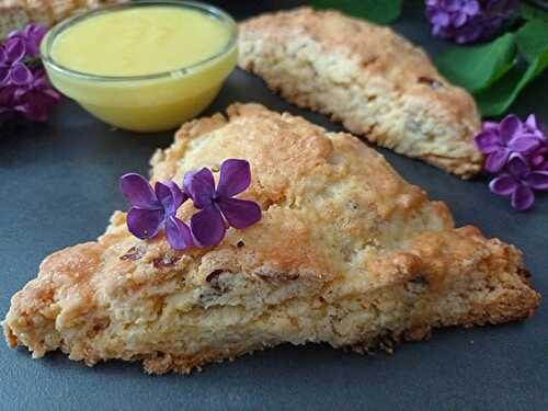 Lilac Scones with Lemon Curd