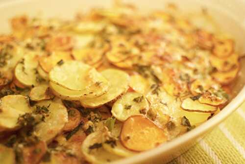 Gold & sweet potato gratin