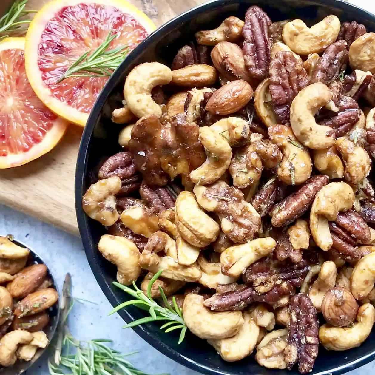 Roasted Mixed Nuts with Rosemary