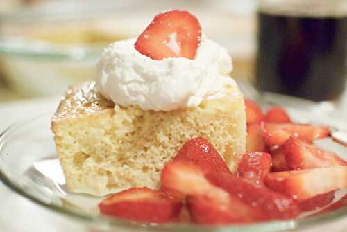 Tres leches cake with berries