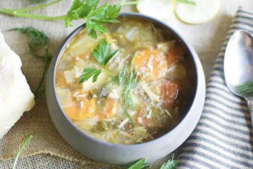 Hearty healthy chicken vegetable soup