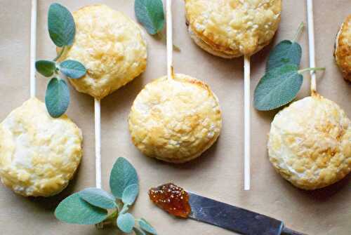 Fig & brie pastry pops