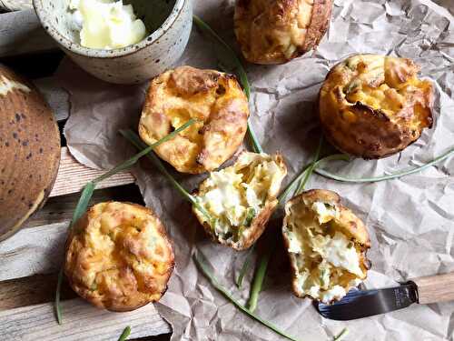 Green onion & cheddar popovers