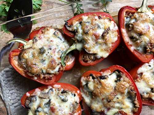 Stuffed peppers with quinoa & spinach