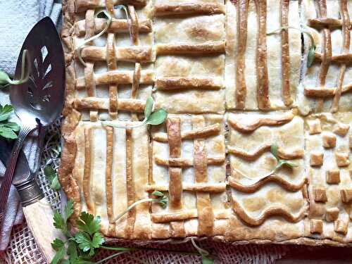 Ham & cheese slab pie