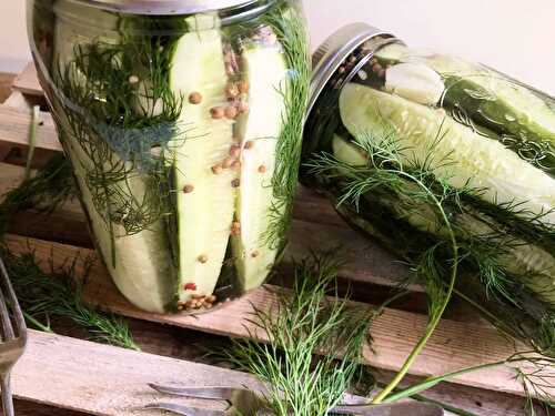 Homemade refrigerator dill pickles