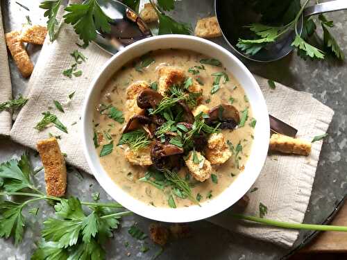 Hearty hungarian mushroom soup