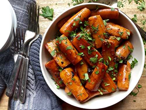 Roasted carrots with honey butter glaze