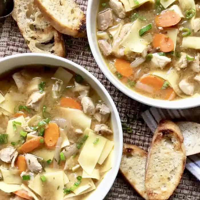 Quick & Rich Chicken Soup with Fresh Noodles