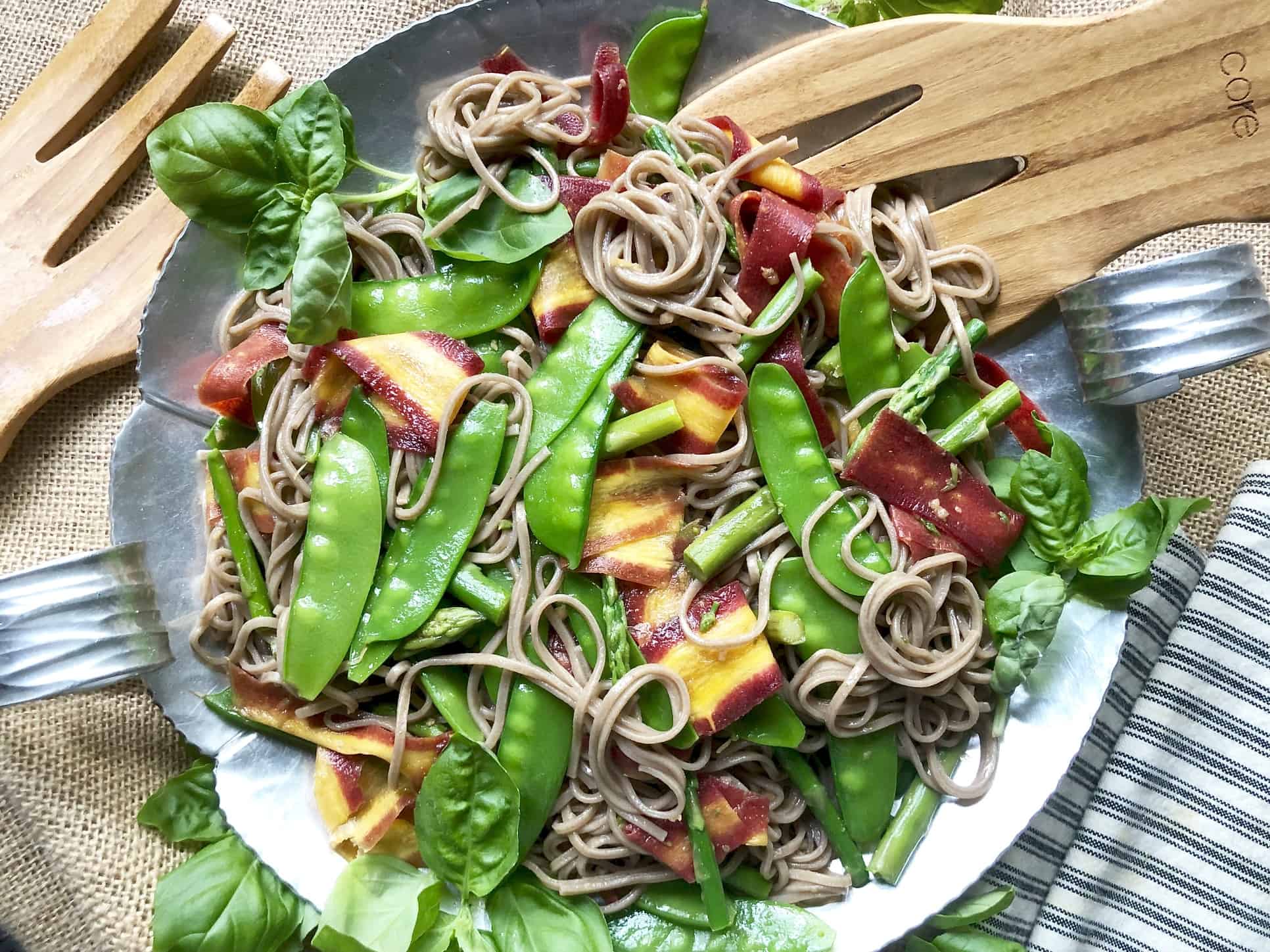 Soba, Snow Pea & Asparagus Toss