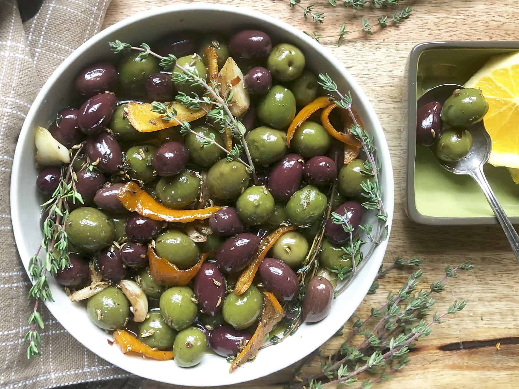Ina garten's warm marinated olives