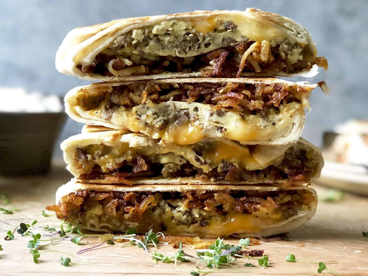 Homemade breakfast crunchwraps