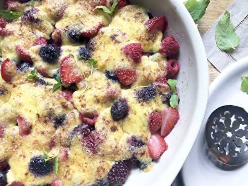 Fresh summer berry gratin