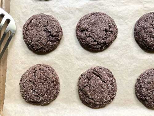 Ultra-dark chocolate crackle cookies