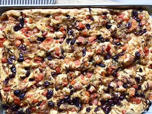 Pissaladière with anchovies, tomatoes & olives
