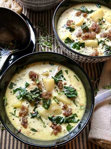 Authentic homemade zuppa toscana
