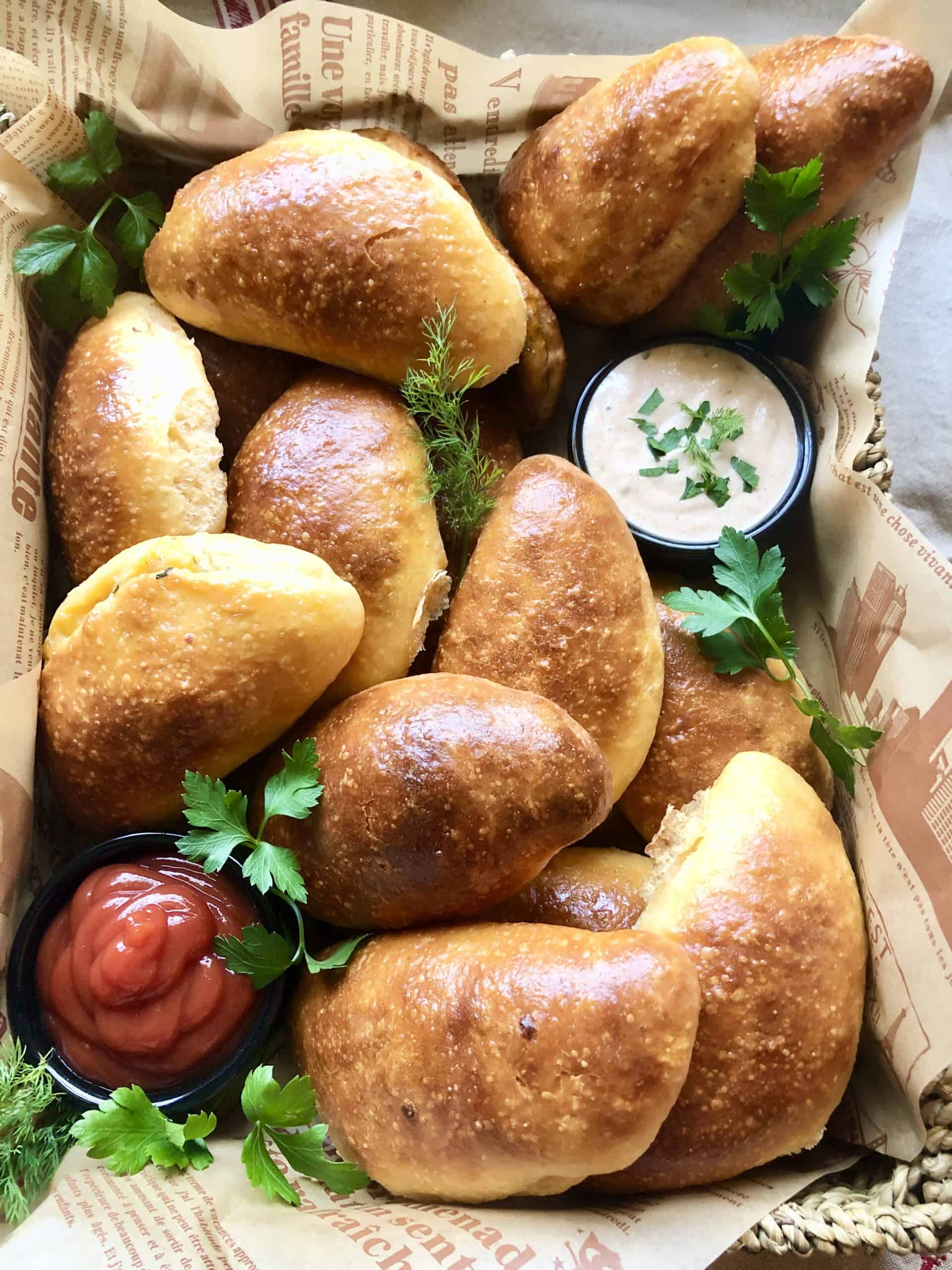 Cheesy beef stuffed buns