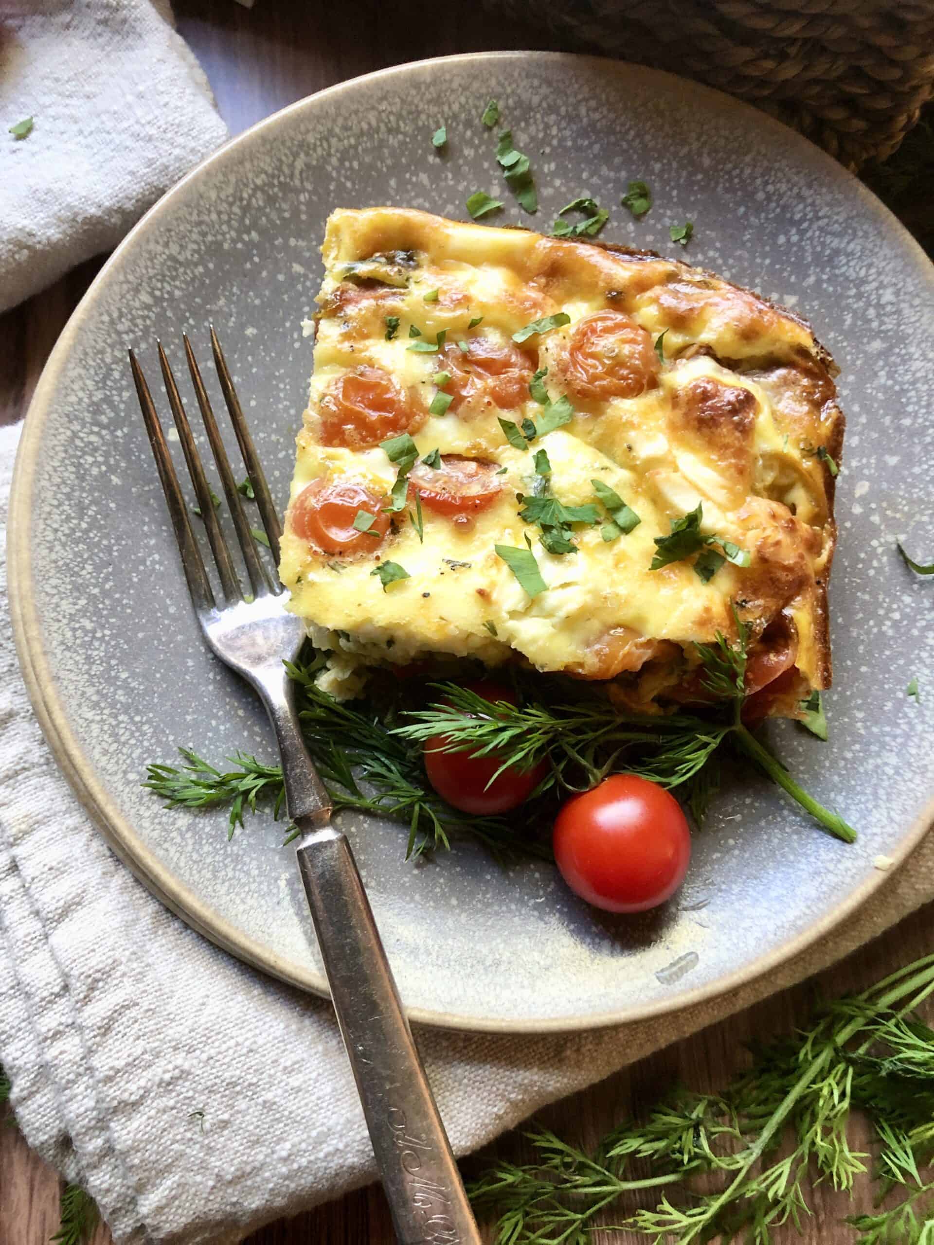 Oven-baked greek frittata