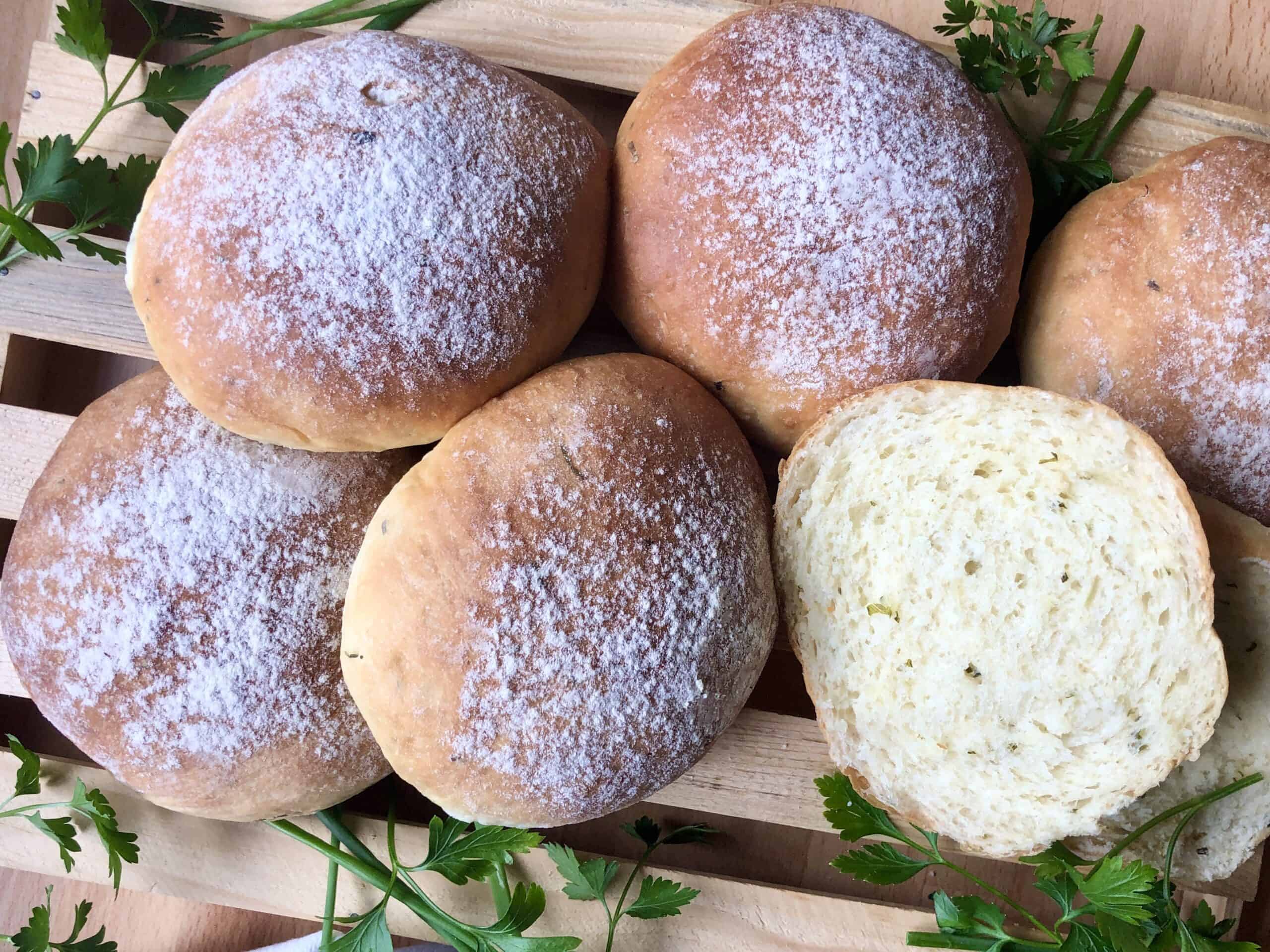 Sour cream & chive potato rolls