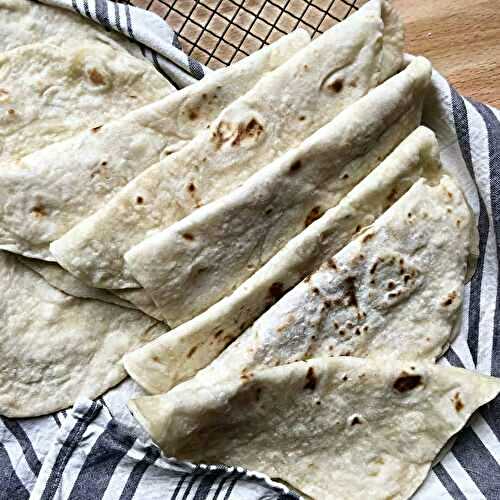 Authentic homemade flour tortillas