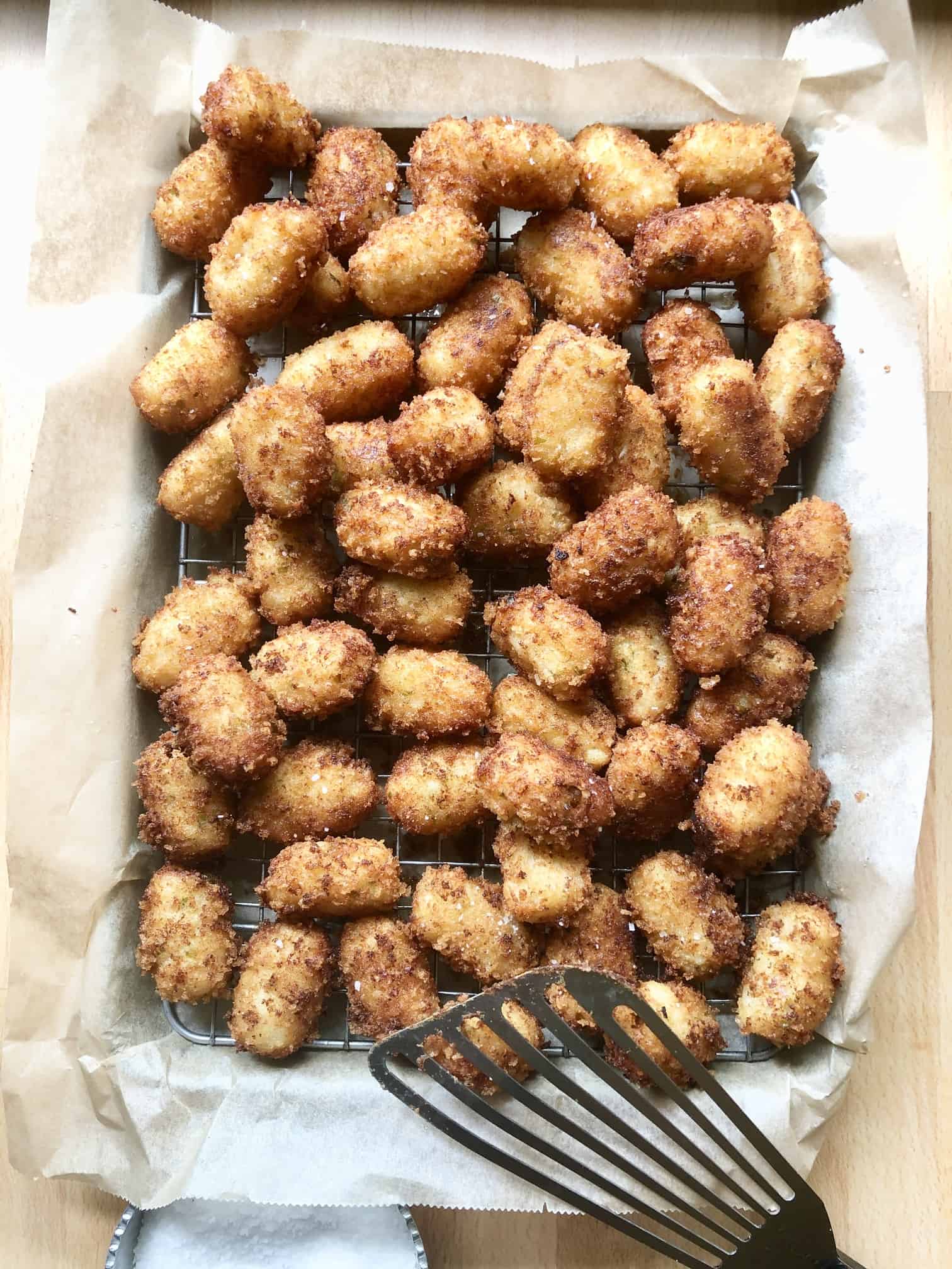 Homemade crispy tater tots