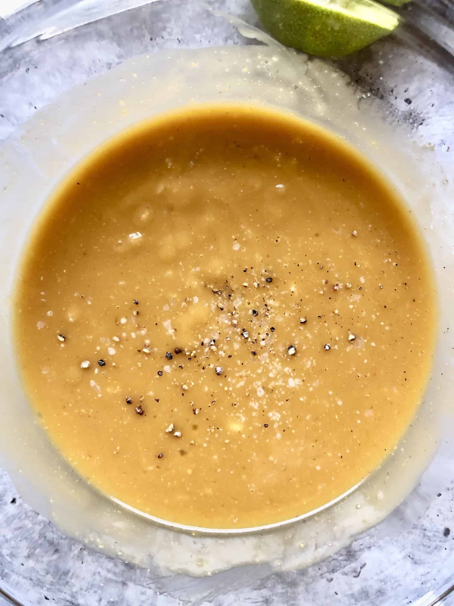 Creamy homemade peanut vinaigrette