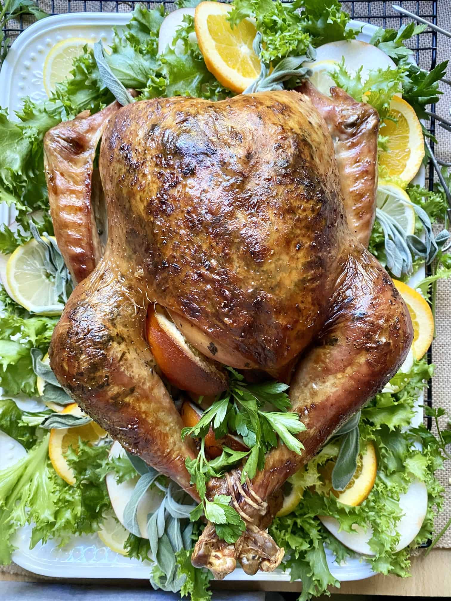 Roast turkey with citrus & sage