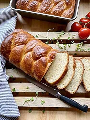 Homemade rich brioche bread