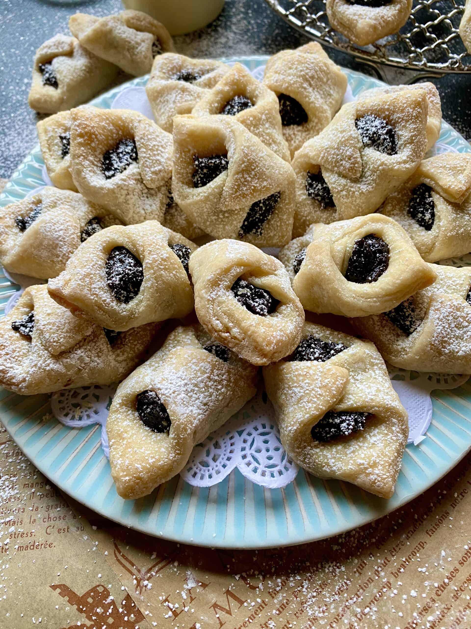 Polish kiffles with plum filling