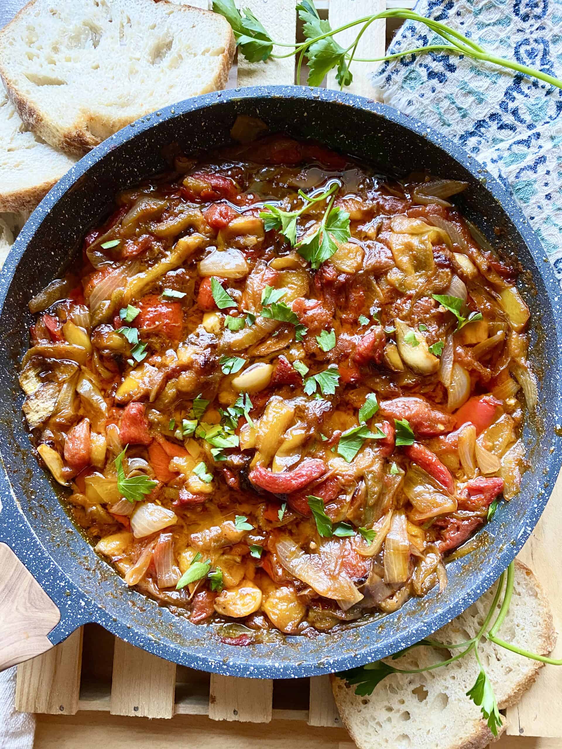 Roasted Peppers with Long Hots