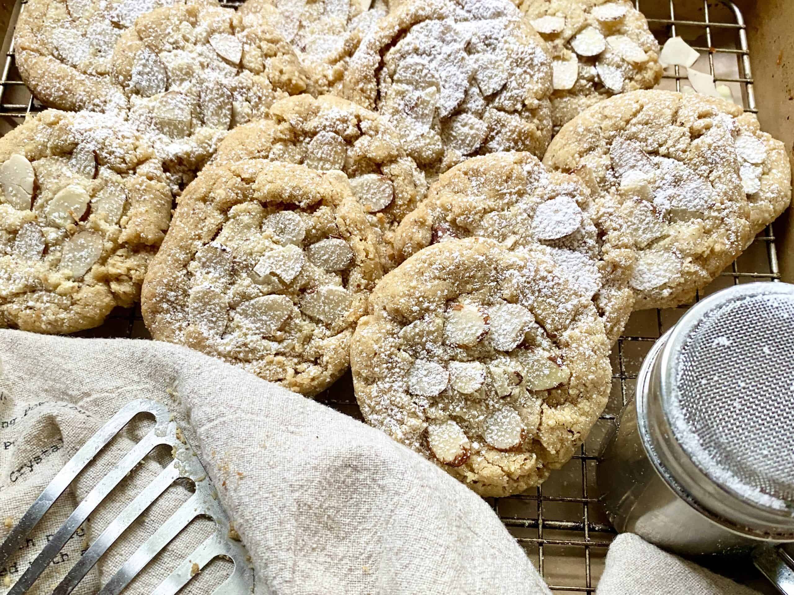 Chewy Almond Croissant Cookies