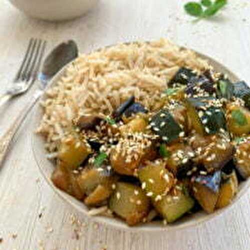 Soy-Glazed Eggplant And Zucchini