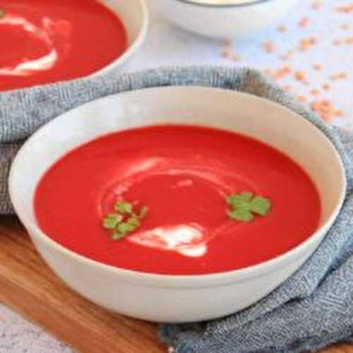 One-Pot Lentil and beetroot soup