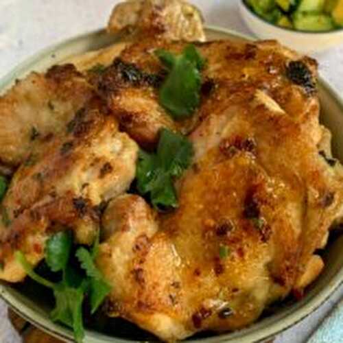 Easy and delicious lemon and garlic chicken dinner 