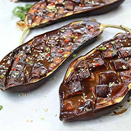 Easy miso glazed eggplant