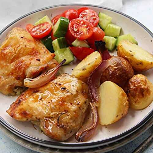 One pan Greek Chicken and Potatoes