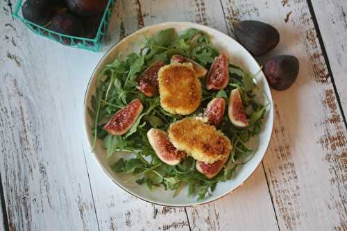 Crispy Goat Cheese Salad with Arugula and Figs