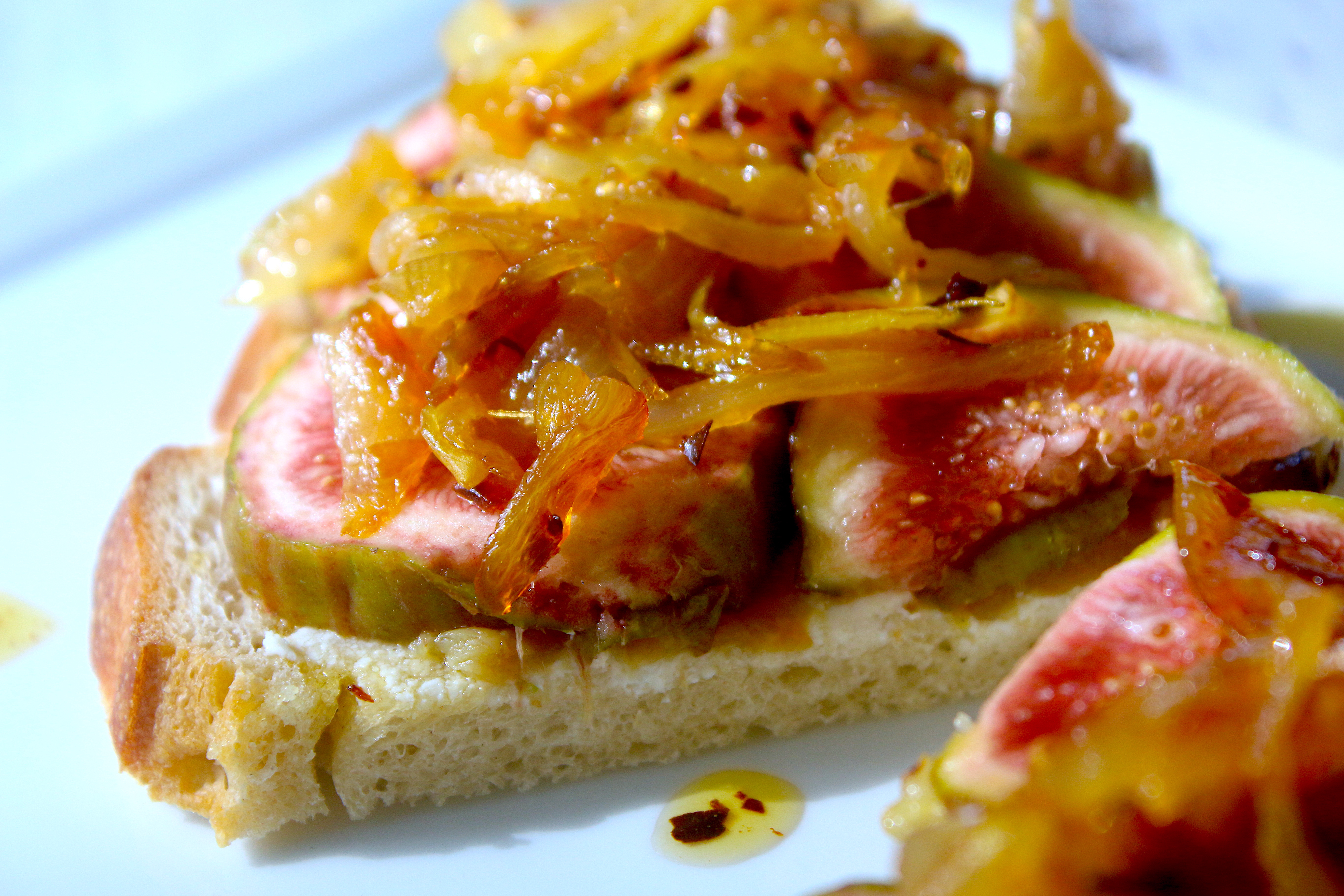 Caramelized Onion and Fig Crostini
