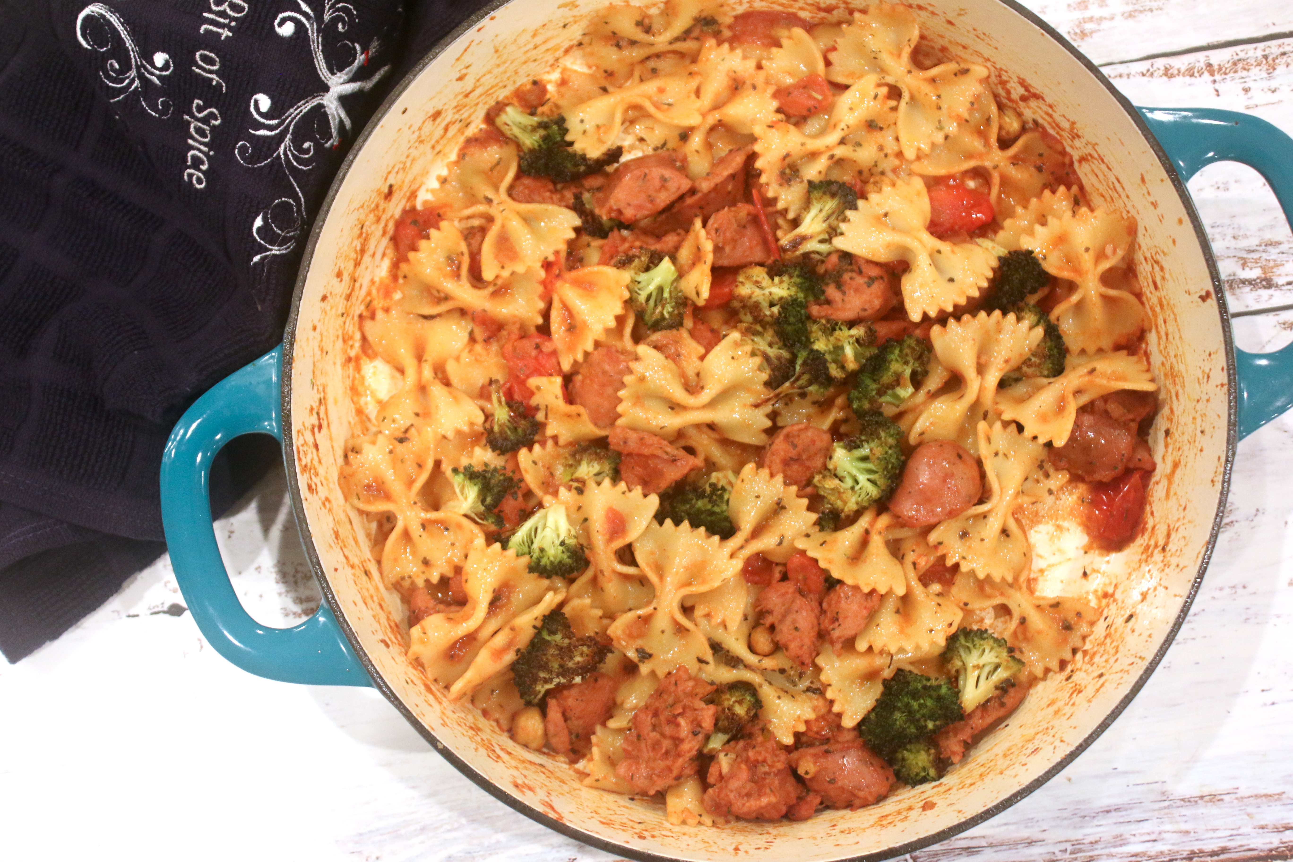 Broccoli Sausage Farfalle Pasta