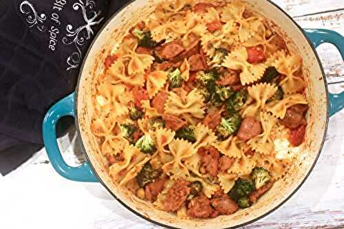 Broccoli Sausage Farfalle Pasta