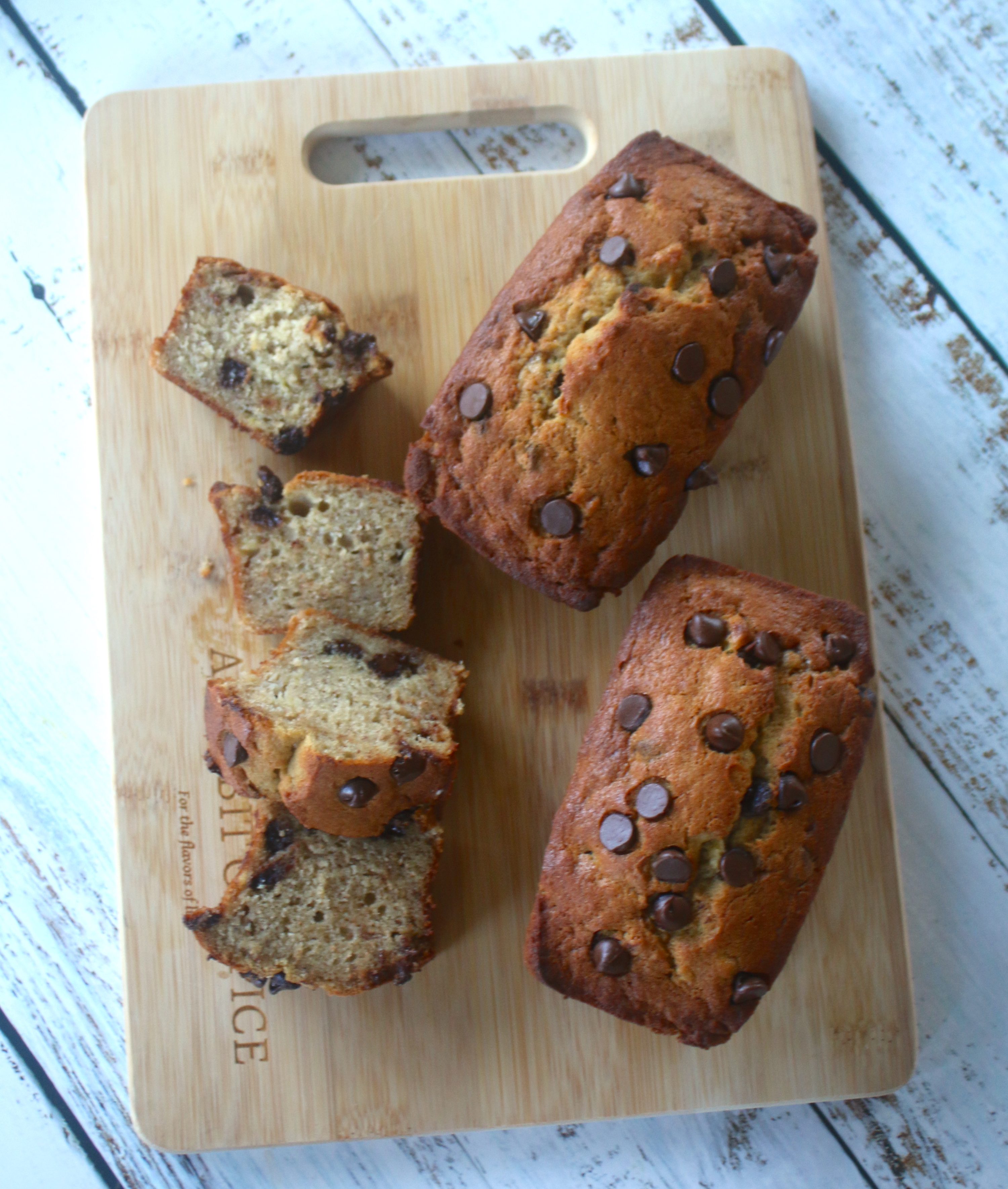 Mini Chocolate Chip Banana Loaves