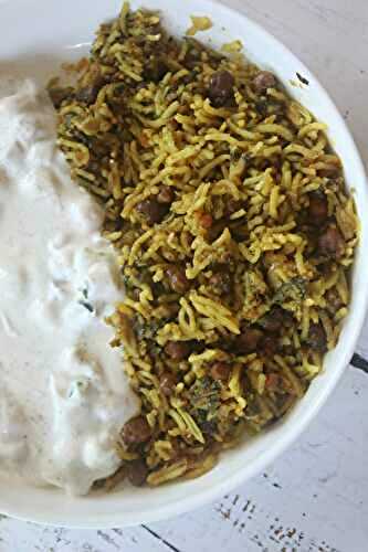 Kala Chana and Methi Pulao