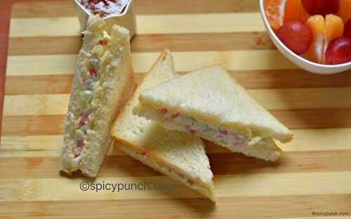 Cheese mayo sandwich | kids tiffin sandwich | quick breakfast sandwich