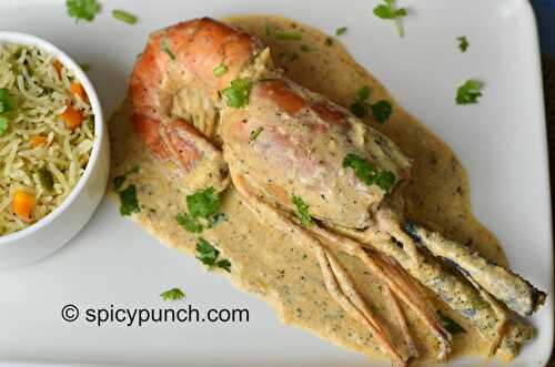 Creamy jumbo prawn recipe- a quick & easy recipe of giant shrimp