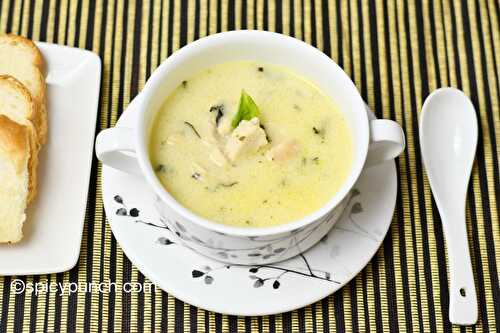 Easy cream of chicken soup recipe | creamy basil chicken soup recipe