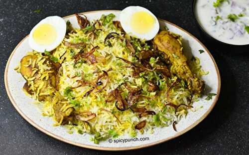 Easy Hyderabadi chicken biryani recipe in one pot - with step by step pics
