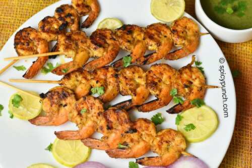 Grilled prawns recipe | grilled shrimp recipe - SpicyPunch
